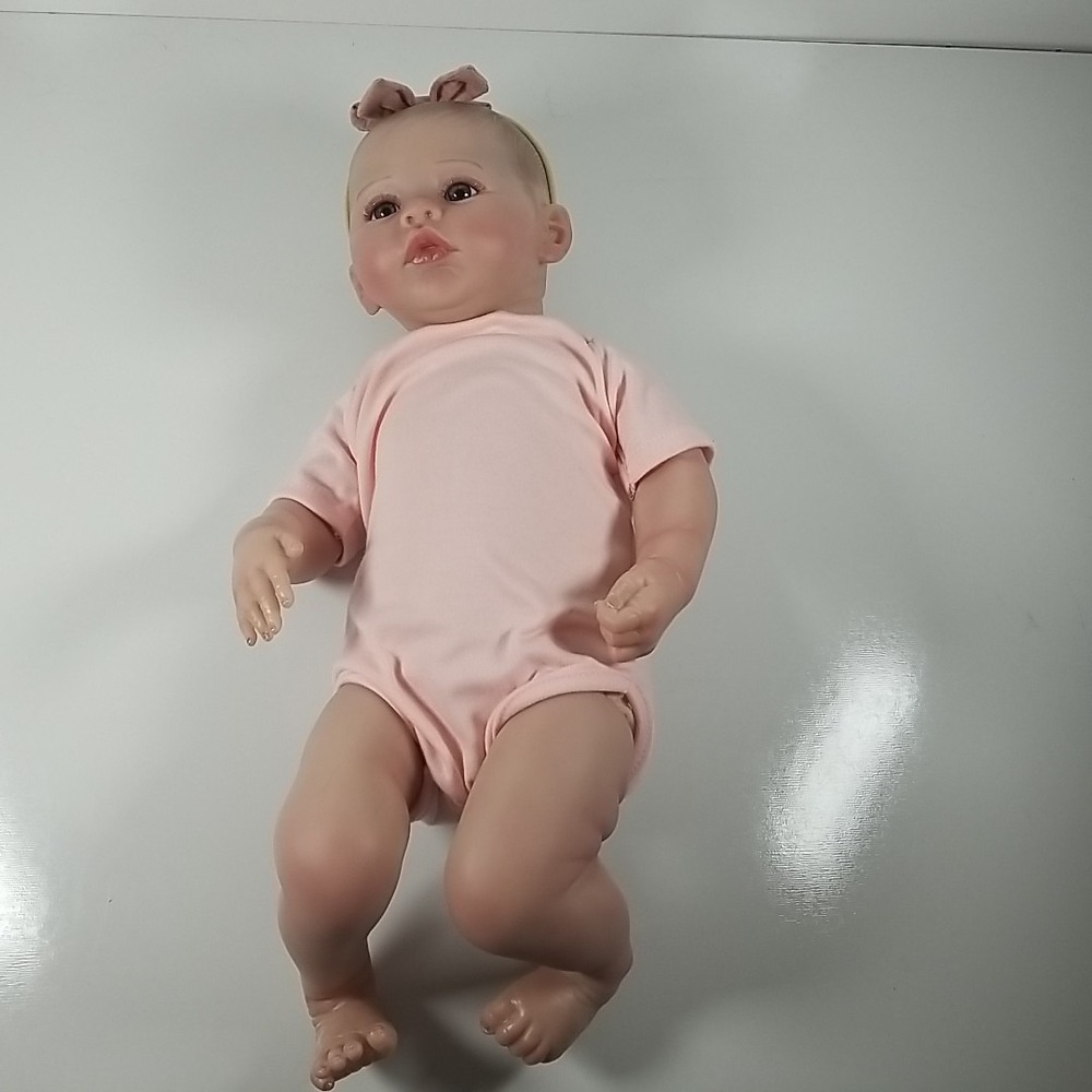 Reborn Baby Doll 18" Realistic Newborn Sleeping Weighted 1b 15oz Cloth Body